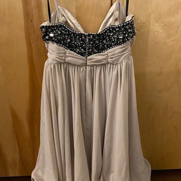 French Connection Blush Beaded Bow Tulle Dress - Picture 9 of 12